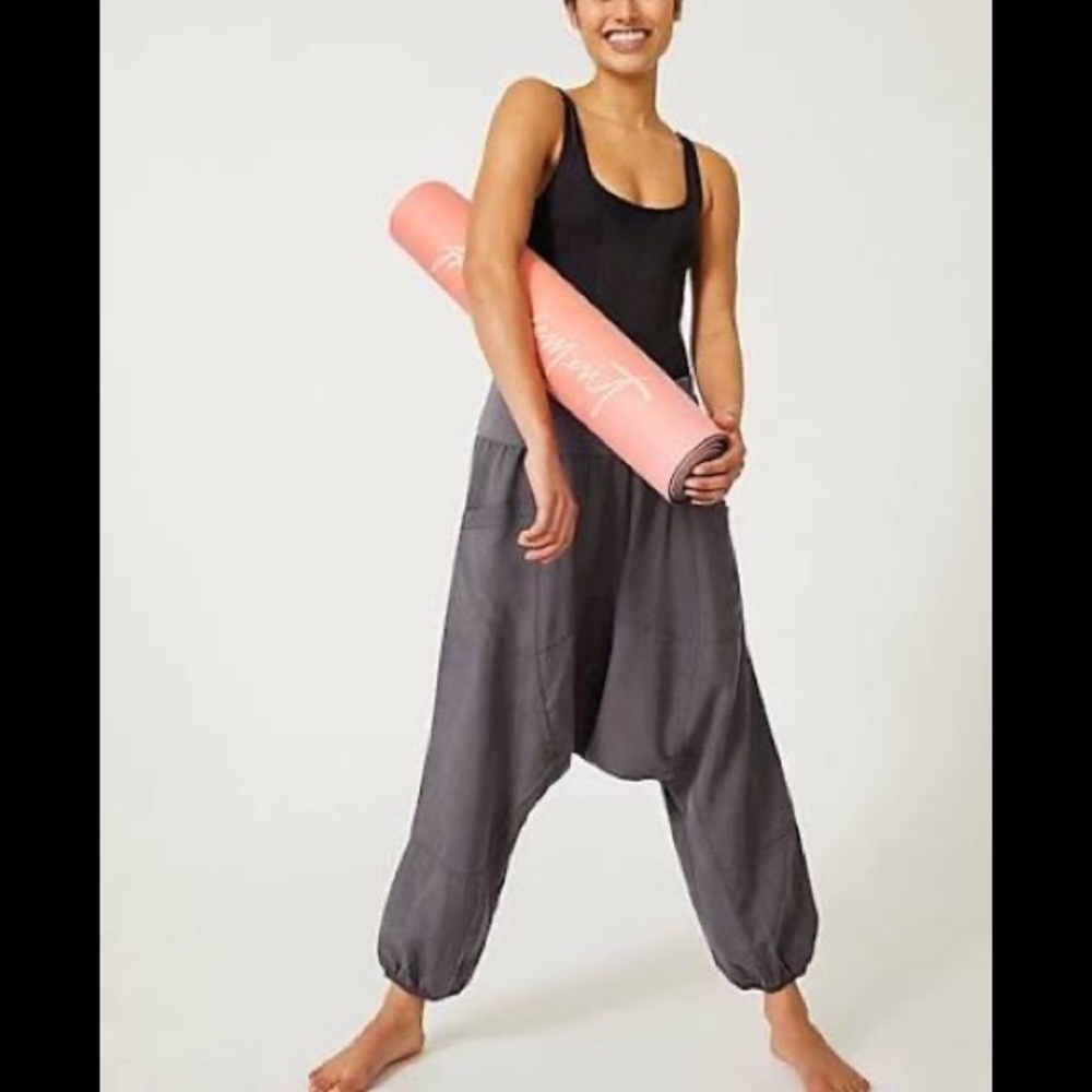 Free People Movement Pink Mauve Heathered Harem Pants Med
